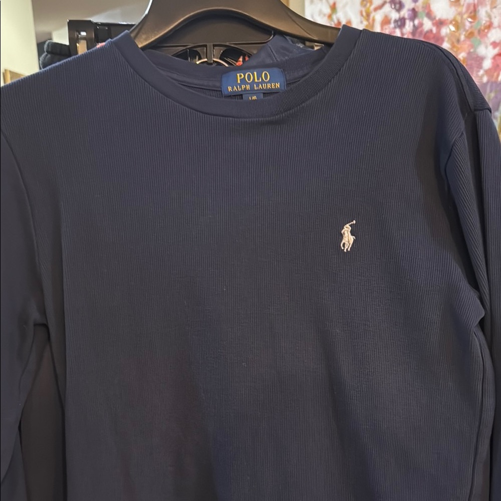 Ralph Lauren Men's Deep Blue Long Sleeve Tee